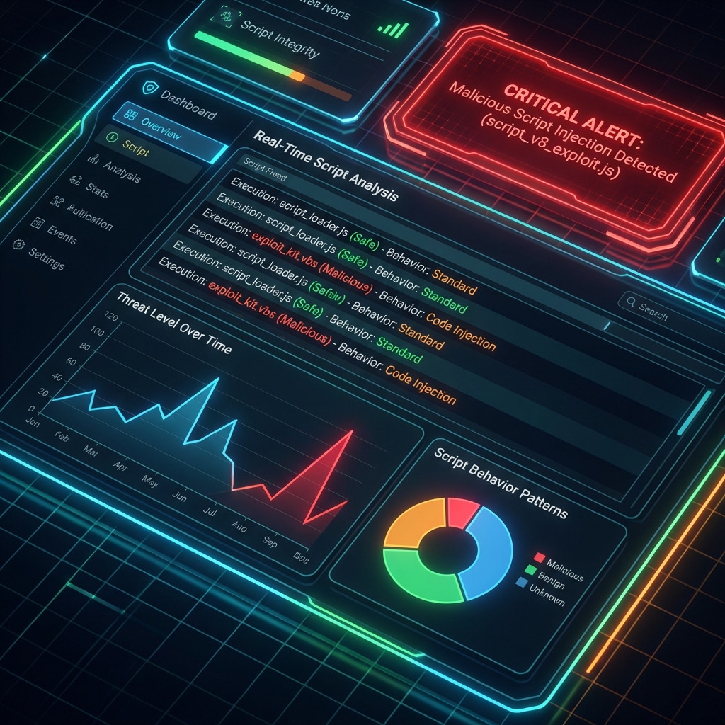 Script Monitoring Dashboard Mockup